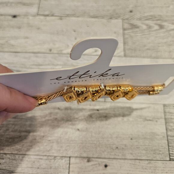 Ettika Industrial Choker in Tan Gold NEW Boho Festival Glam Date Night Out - Picture 6 of 7